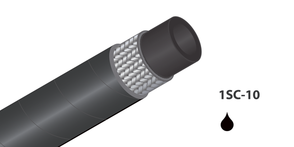 1SC-10 - (3/8&quot;) - Zwart