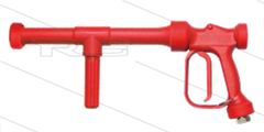 RB65 - rood - messing - verlengde uitvoering - L=500mm - 24 Bar - 60 l/min - max 90°C - 1/2&quot; bi