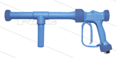 RB65 - blauw - messing - verlengde uitvoering - L=500mm - 24 Bar - 60 l/min - max 90°C - 1/2&quot; bi