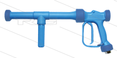 RB65 - blauw - messing - verlengde uitvoering - L=500mm - 24 Bar - 60 l/min - max 90°C - 1/2&quot; bi