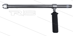 RB65 - Spuitlans RVS - nozzlehouder - L=400mm - 24 Bar - 100 l/min - max 43°C - 1/2&quot; bi x 1/2&quot; bu