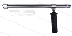 RB65 - Spuitlans RVS - nozzlehouder - L=400mm - 24 Bar - 100 l/min - max 43°C - 1/2&quot; bi x 1/2&quot; bu