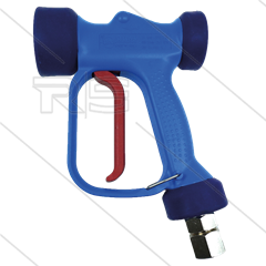 RB65 - blauw - messing - met swivel - 24 Bar - 100 l/min - max 90°C - 1/2&quot; bi