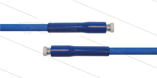 HD-slang blauw 1/4&quot; - 2SC - 20m - 2x 1/4&quot;W - 2x KBS - 400 Bar