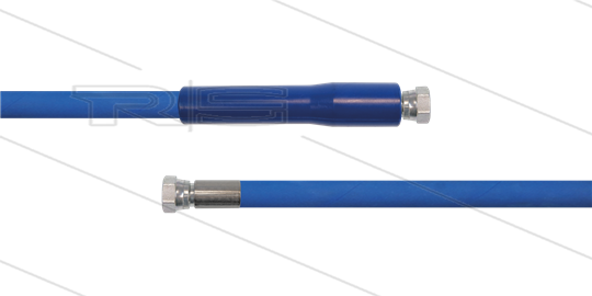 HD-slang blauw 5/16&quot; - 1SC - 50m - 2x 3/8&quot;W - 1x KBS - 250 Bar