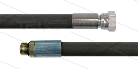 HD-slang zwart 1/4&quot; - Flexy - voor RP2 telescooplans 7,2 m - 1/4&quot; W x 1/4&quot; bu - geen KBS