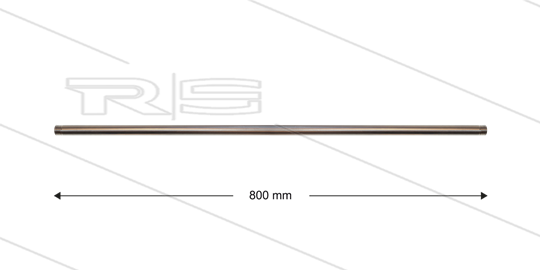 RP201 lans - L=800mm - recht - RVS - 400 Bar - max 150°C - 2 x 1/4&quot; bu