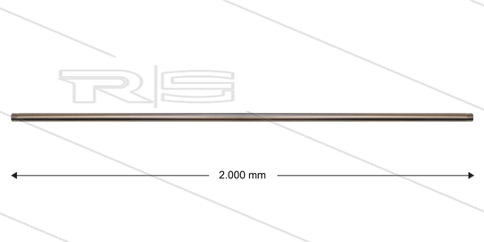 RP201 lans - L=2000mm - recht - RVS - 400 Bar - max 150°C - 2 x 1/4&quot; bu