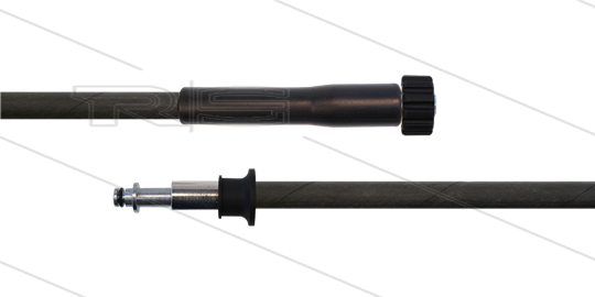 HD-slang zwart 1/4&quot; - 1SN - 15m - M22x1,5 W vlak x Ø10mm pistoolnippel + kraagstuk - 1x KBS - 250