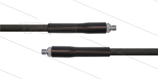 HD-slang zwart 5/16&quot; - 1SC - 75m - 2x 3/8&quot;bu - 2x KBS - 250 Bar