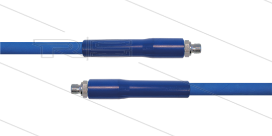 HD-slang blauw 5/16&quot; - 1SC - 25m - 2x 3/8&quot;bu - 2x KBS - 250 Bar