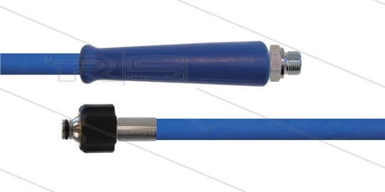 HD-slang blauw 3/8&quot; - 1SC - 25m - 3/8&quot;bu x M22x1,5 W conisch - 1x KBS - 250 Bar