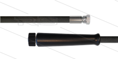 HD-slang zwart 3/8&quot; - 1SC - 10m - 3/8&quot; W x M22x1,5 W vlak - 1x KBS - 250 Bar