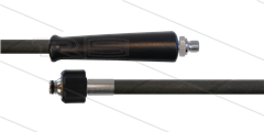 HD-slang zwart 3/8&quot; - 1SC - 10m - 3/8&quot;bu x M22x1,5 W conisch - 1x KBS - 250 Bar