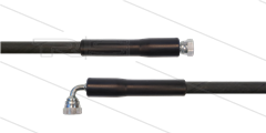 HD-slang zwart 1/4&quot; - 1SC - 10m - 1/2&quot;W x 3/8&quot;W haaks - 2x KBS - 250 Bar