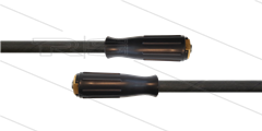 HD-slang zwart 1/4&quot; - 1SC - 10m - 2x M22x1,5 lange wartel - 250 Bar