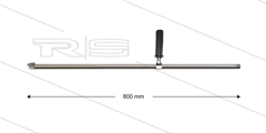 Lans RL84 / 204 - L=800mm - recht - RVS - verstelbare handgreep - 500 Bar - max 43°C