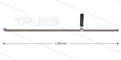 Lans RL84 / 204 - L=1250mm - recht - RVS - verstelbare handgreep - 500 Bar - max 43°C