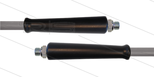 HD-slang grijs 5/16&quot; - 1SN Plus - 10m - 2x 1/2&quot;bu - 2x KBS zwart - 315 Bar