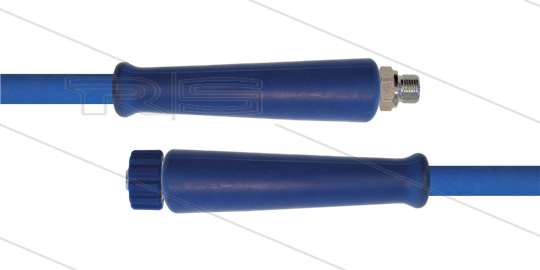 HD-slang blauw 1/2&quot; - 1SC - 20m - 3/8&quot;bu x M22x1,5 W - 2x KBS - 250 Bar