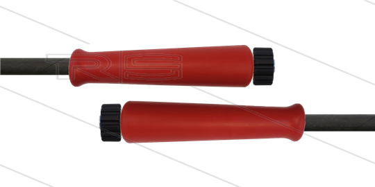 HD-slang zwart 3/8&quot; - 2SN Plus - 30m - 2x M22x1,5 W RVS - 2x KBS rood - 500 Bar