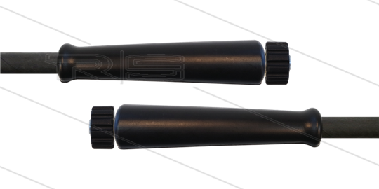 HD-slang zwart 3/8&quot; - 2SN Plus - 25m - 2x M22x1,5 W RVS - 2x KBS - 500 Bar