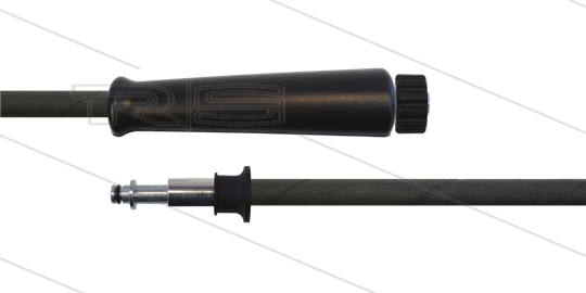 HD-slang zwart 5/16&quot; - 2SC - 20m - M22x1,5 W vlak x Ø11mm RVS pistoolnippel met lager + kraagstuk