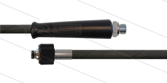 HD-slang zwart 3/8&quot; - 2SC - 35m - 3/8&quot;bu x M22x1,5 W conisch - 1x KBS - 400 Bar