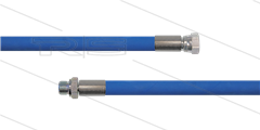 HD-slang blauw 3/8&quot; - 2SC - 10m - 3/8&quot;W RVS x 3/8&quot;bu RVS - geen KBS - 400 Bar