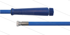 HD-slang blauw 3/8&quot; - 2SC - 10m - M22x1,5 W vlak x 3/8&quot;W RVS - 1x KBS - 400 Bar