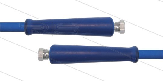 HD-slang blauw 5/16&quot; - 2SC - glad - 40m - 2x 3/8&quot;W - 2x KBS - 400 Bar