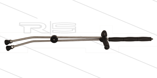 RP55 dubbele lans - L=980mm - RVS - bovenknop en vaste zijgreep - isolatie L=290mm - 400 Bar