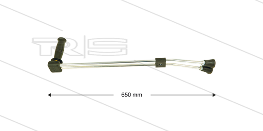 ST54 dubbele lans - L=650mm - staal verzinkt - zijgreep - excl. isolatiedeel - 310 Bar - max 150°C