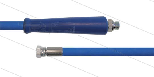 HD-slang blauw 3/8" - 1SC - 35m - 3/8"bu x 1/2"W  RVS - 1x KBS - 250 Bar