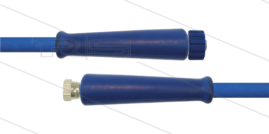 HD-slang blauw 5/16&quot; - 1SN Plus - 40m - M22x1,5W RVS x 1/2&quot;W RVS - 2x KBS - 315 Bar