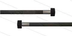 HD-slang zwart 3/8" - 1SC - 15m - 2x M22x1,5 W vlak - geen KBS - 250 Bar