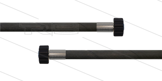 HD-slang zwart 3/8" - 1SC - 15m - 2x M22x1,5 W vlak - geen KBS - 250 Bar
