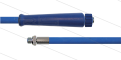 HD-slang blauw 3/8&quot; - 2SC - glad - 15m - M22x1,5 W x 3/8&quot;bu RVS - 1x KBS - 400 Bar