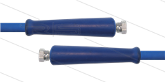 HD-slang blauw 3/8&quot; - 2SC - 15m - 2x 3/8&quot;W RVS - 2x KBS - 400 Bar