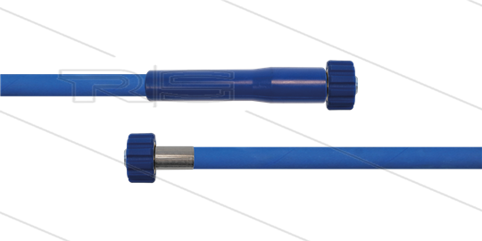 HD-slang blauw 1/4&quot; - 2SC - 20m - 2x M22x1,5 W vlak - 1x KBS - 400 Bar