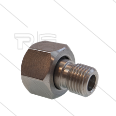 Adapter - RVS - M18x1,5 bi x 1/4&quot; bu - 2-delig