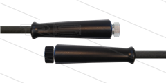 HD-slang zwart 3/8" - 1SC - 20m - 1/2"W x M22x1,5 W vlak - 2x KBS - 250 Bar