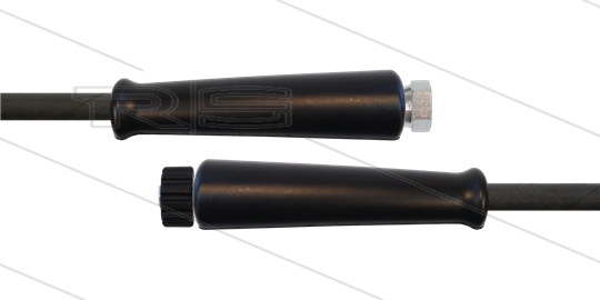 HD-slang zwart 3/8" - 1SC - 20m - 1/2"W x M22x1,5 W vlak - 2x KBS - 250 Bar