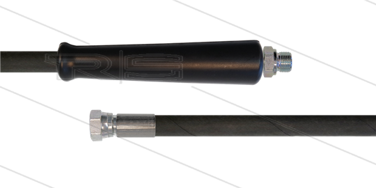 HD-slang zwart 3/8&quot; - 2SC - 10m - 3/8&quot;bu x 3/8&quot;W - 1x KBS - 400 Bar