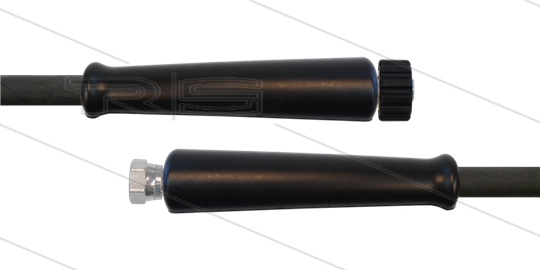 HD-slang zwart 3/8&quot; - 2SC - 20m - M22x1,5 W vlak x 1/2&quot;W RVS - 2x KBS - 400 Bar