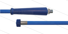 HD-slang blauw 3/8&quot; - 2SC - 20m - 3/8&quot;bu BSPT x M22x1,5 W vlak - 1x KBS - 400 Bar