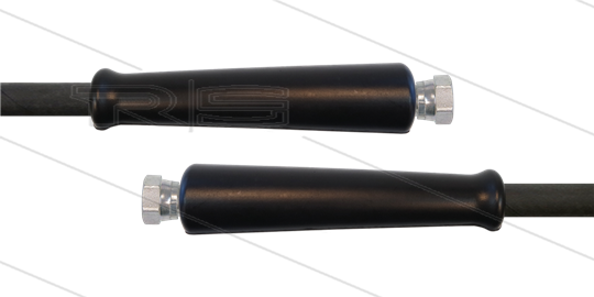 HD-slang zwart 3/8&quot; - 2SN Plus - 20m - 2x 3/8&quot;W RVS - 2x KBS - 500 Bar