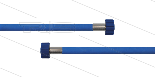 HD-slang blauw 1/4&quot; - 2SC - 25m - 2x M22x1,5 W vlak - geen KBS - 400 Bar