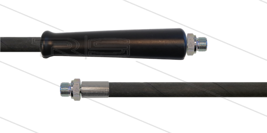 HD-slang zwart 3/8&quot; - 2SC - 20m - 2x 3/8&quot;bu - 1x KBS - 400 Bar