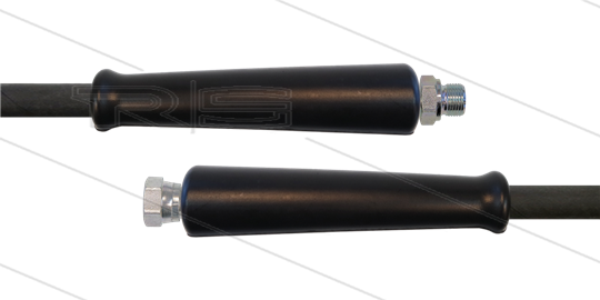 HD-slang zwart 3/8" - 1SC - 15m - 3/8"W x 3/8"bu - 2x KBS - 250 Bar